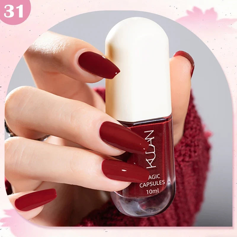 10ml Water-Based Peel Off Nail Polish 40 Colors Long Lasting Quick Drying No Need of Lamp to Cure Nail Supplies Manicure Nails 21