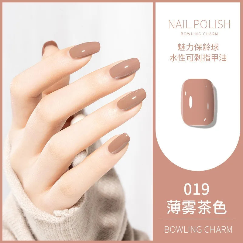 40 Colors New Nail Polish for Summer Water-based Quick Drying Tearable Nail Art Semipermanent Monochrome No Baking Lamp Varnish 30