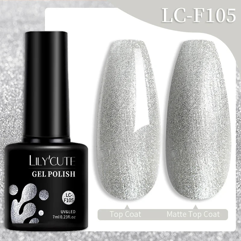 LILYCUTE 7ML Colorful Gel Nail Polish 129 Colors Long Lasting For Manicure Semi Permanent Base Top Coat Nail Art UV Gel Varnish 54