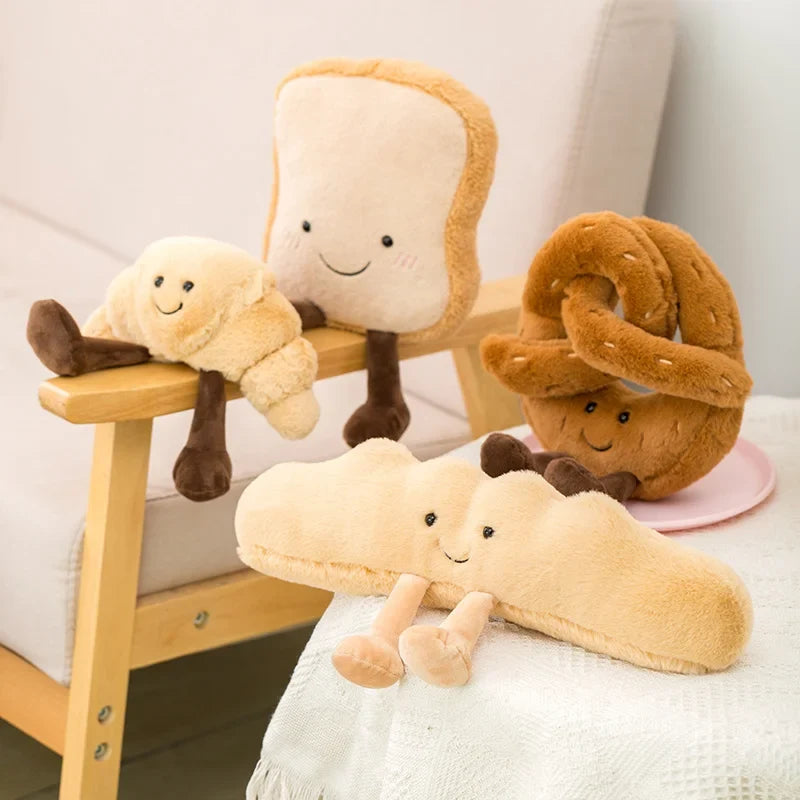 Cute Cartoon Egg & Toast Plush Toy – Breakfast Expression Stuffed Doll Pillow | Soft Baby Comfort Toy & Christmas Gift 6