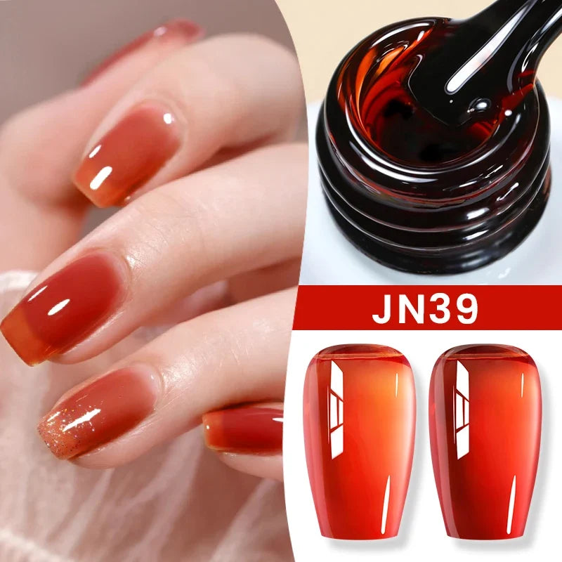 BORN PRETTY 83 Colors 10ml Jelly Nude Gel Nail Polish Autumn Amber Semi Transparent Manicure Soak off UV LED Nails Gel Varnish 60