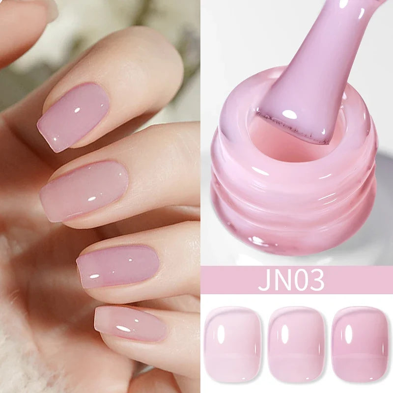 BORN PRETTY 10ml Blood Red Jelly Gel Nail Polish Halloween Nails Art Gel Polish Sheer Translucent Nail Gel for Winter Manicure 70