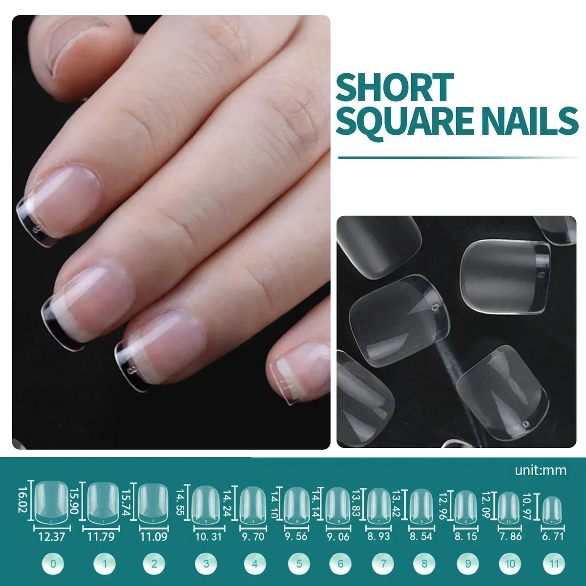 NAILPOP 120pcs Fake Nails Full Cover Press on Nails Coffin Soft Gel American Pose Capsule False Nail Tips for Extension System 49