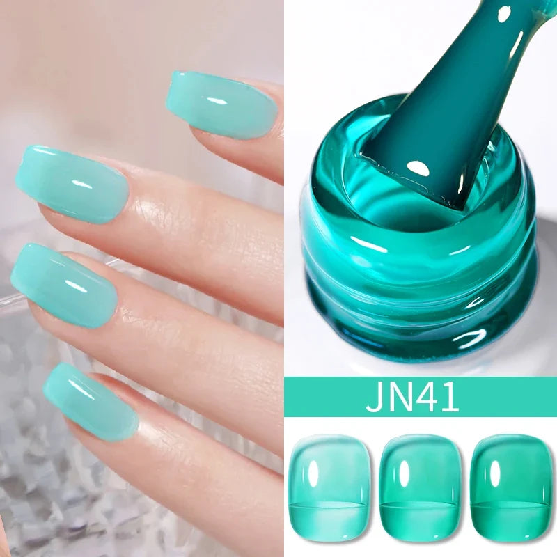 BORN PRETTY 10ml Blood Red Jelly Gel Nail Polish Halloween Nails Art Gel Polish Sheer Translucent Nail Gel for Winter Manicure 77