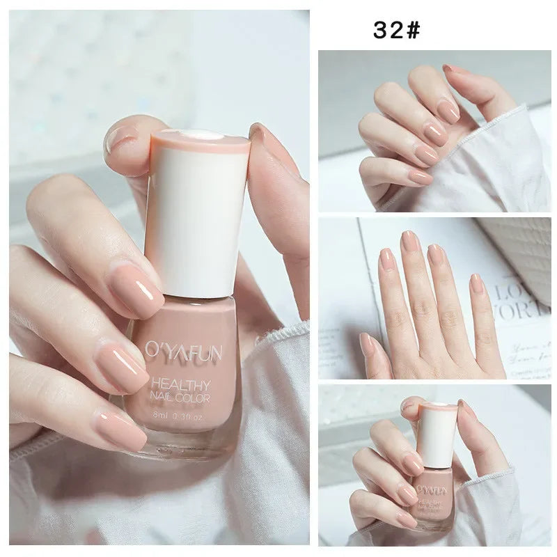 Matte Waterproof No-bake Nail Polish Nail Art Tearable Quick Dry Normal Without Lamp Nail Polish Glitter Sequins UV Varnish 28