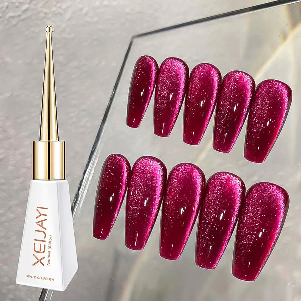 XEIJAYI Pink Cat Eye Gel Nail Polish Ceramic Magnetic Gel UV Semi-permanent Enamels Varnish Nail Supplies For Professionals Gel 83