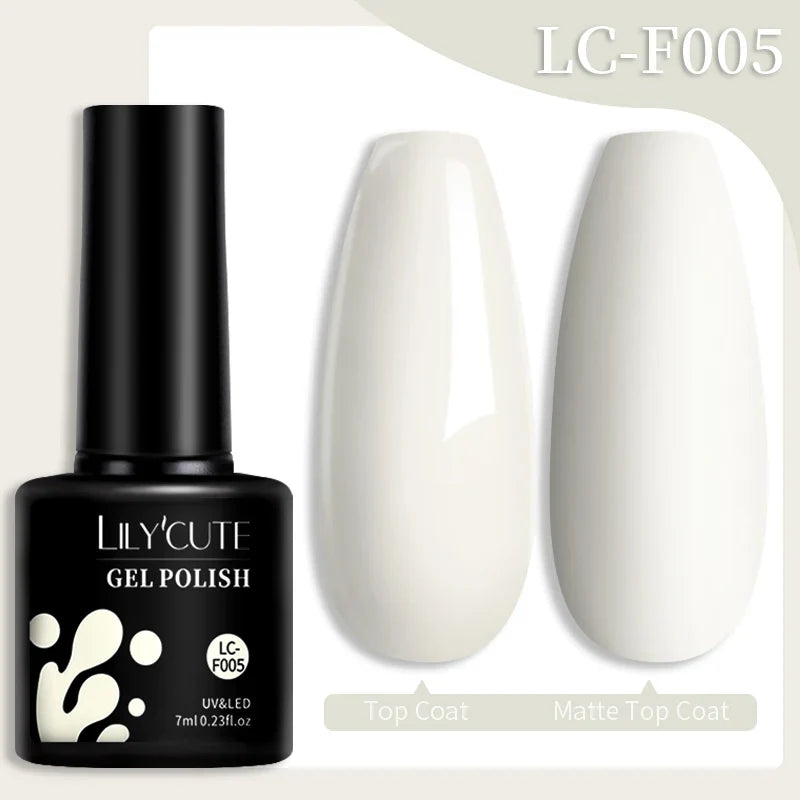 LILYCUTE 7ML Colorful Gel Nail Polish 129 Colors Long Lasting For Manicure Semi Permanent Base Top Coat Nail Art UV Gel Varnish 123