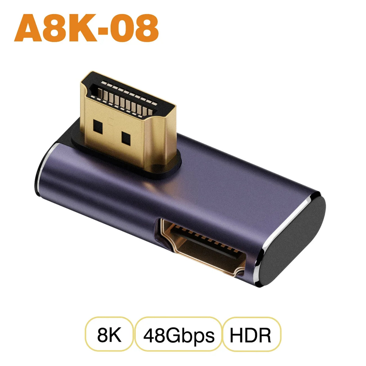 NNBILI HDMI 2.1 Adapter | 48Gbps 8K@60Hz Elbow and Straight Converter 13