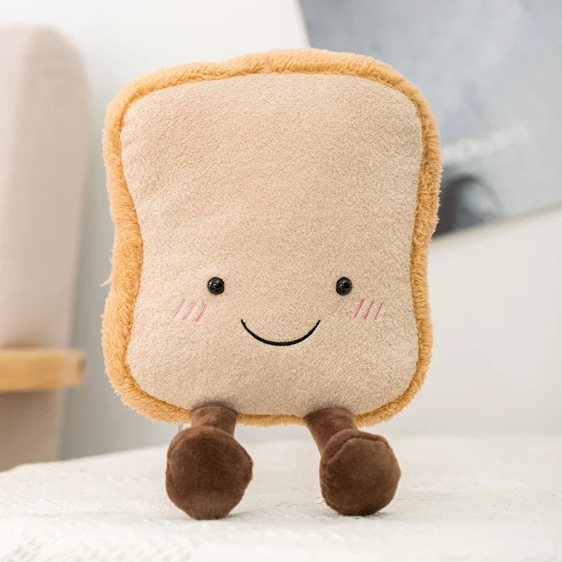 Cute Cartoon Egg & Toast Plush Toy – Breakfast Expression Stuffed Doll Pillow | Soft Baby Comfort Toy & Christmas Gift 9
