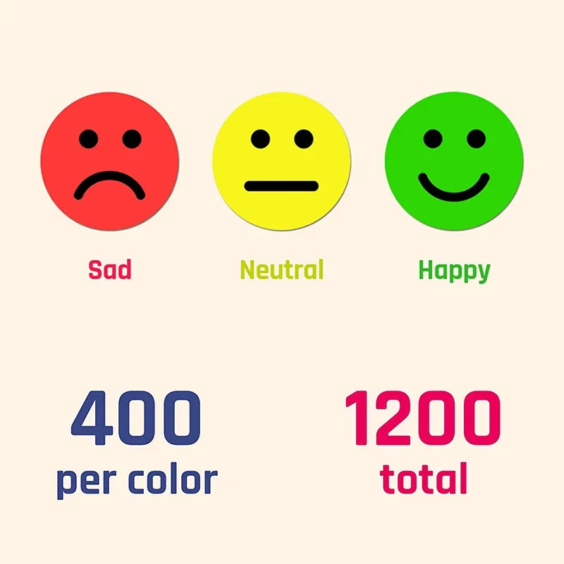 1" Happy Sad Smiling Face Behavior Stickers 120-1200pcs Labels Teachers Classroom School Kids Student Reward Sticker Toys Gifts 5