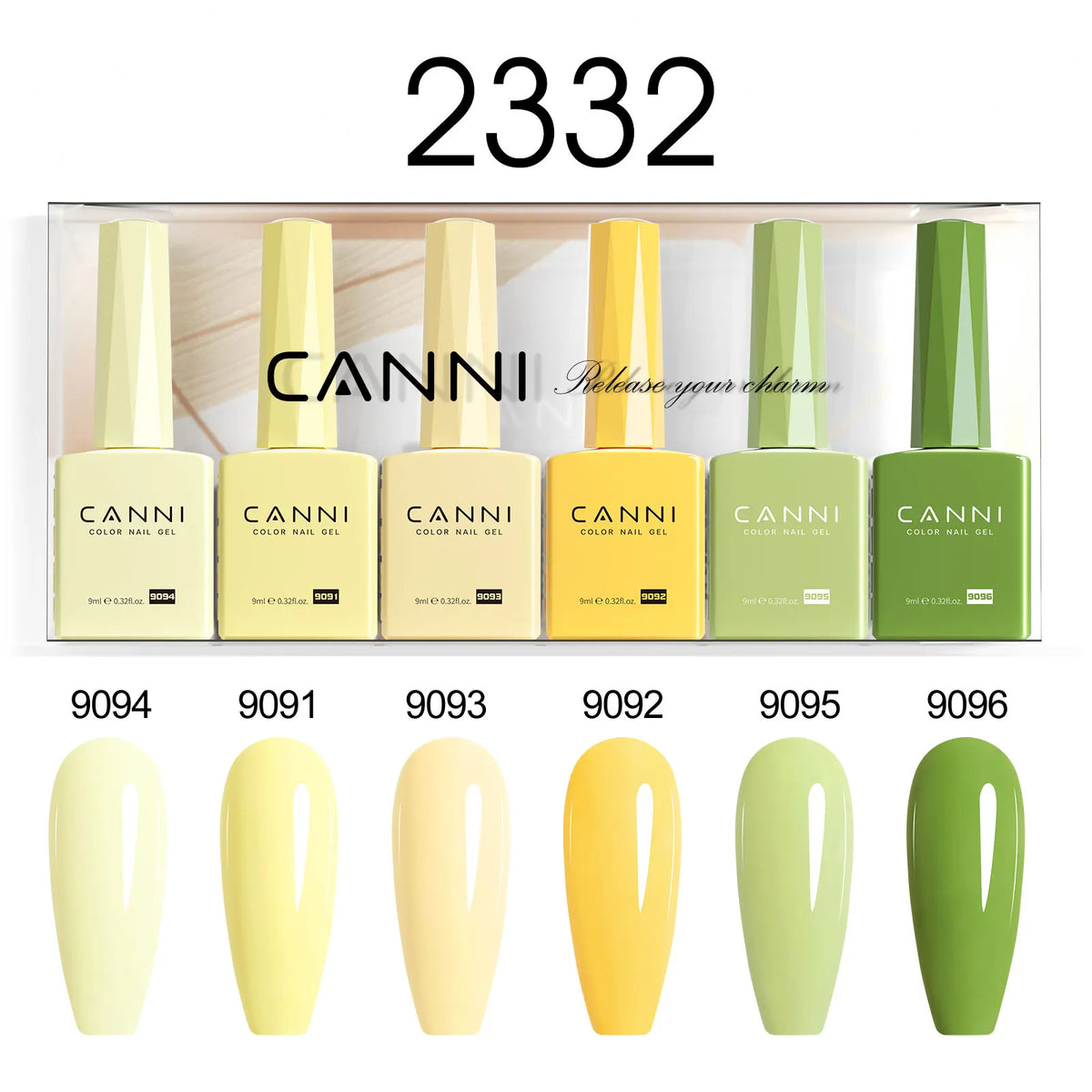 6pcs*9ml CANNI HEMA FREE Nail Gel Polish Set Gorgeous Color Semi Permanent Pigmented Painting Gel Soak off UV LED Gel Nails Kit 51