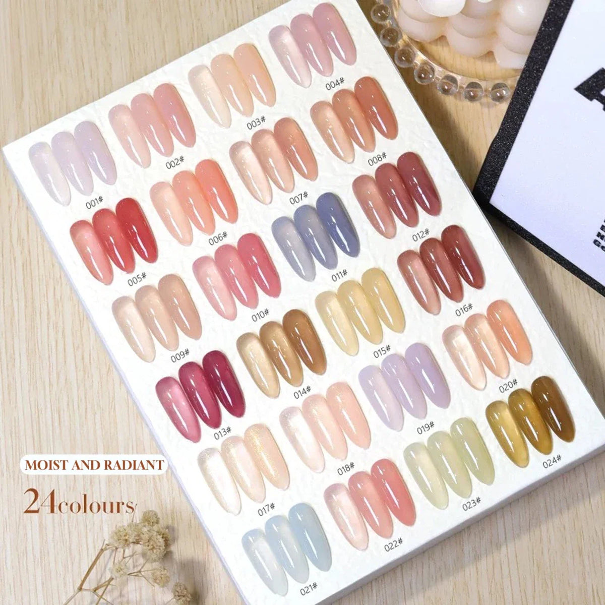 MIANEL  12ML Japanese Style Fairy Gel Nail Polish White Pink Nude Color Ice Clear Nail Polish Pink Nails Summer Nails 1-24pcs 17