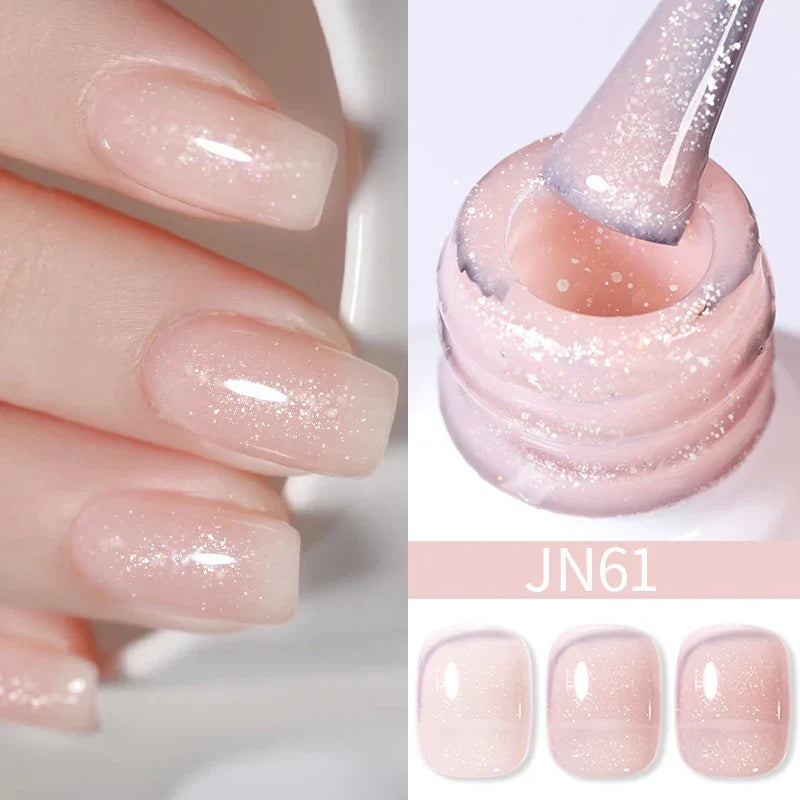 BORN PRETTY 10ml Blood Red Jelly Gel Nail Polish Halloween Nails Art Gel Polish Sheer Translucent Nail Gel for Winter Manicure 117