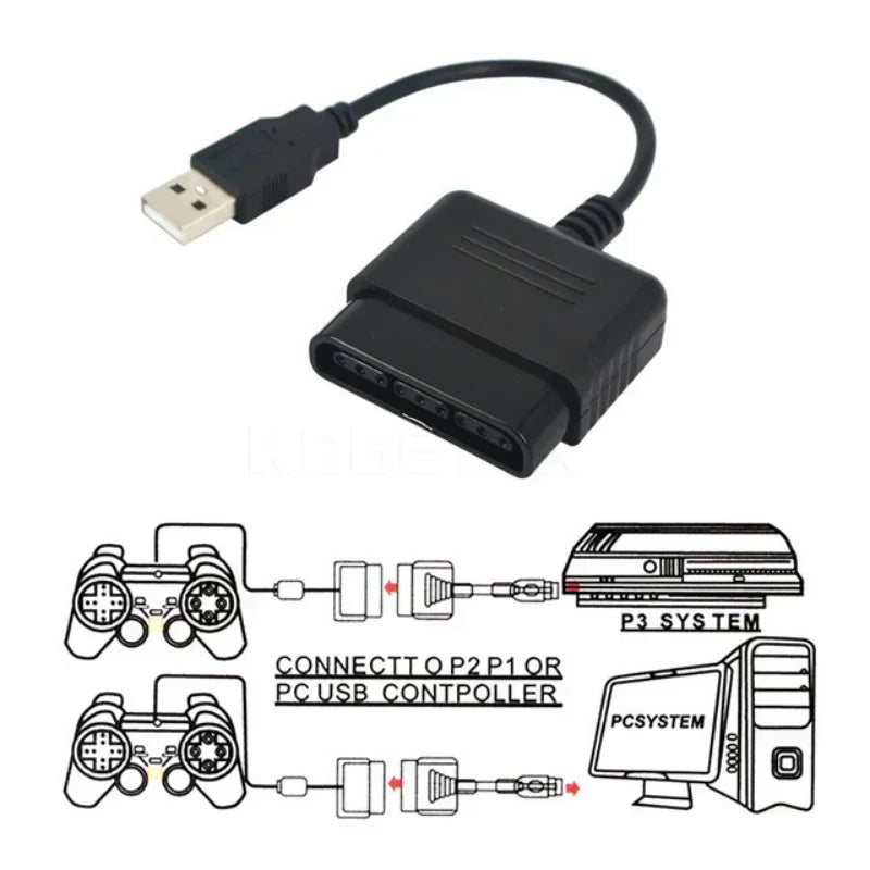 PS2 to PS3/PC USB Adapter Converter Cable for Gaming Controller | Retro Gaming Accessory 5
