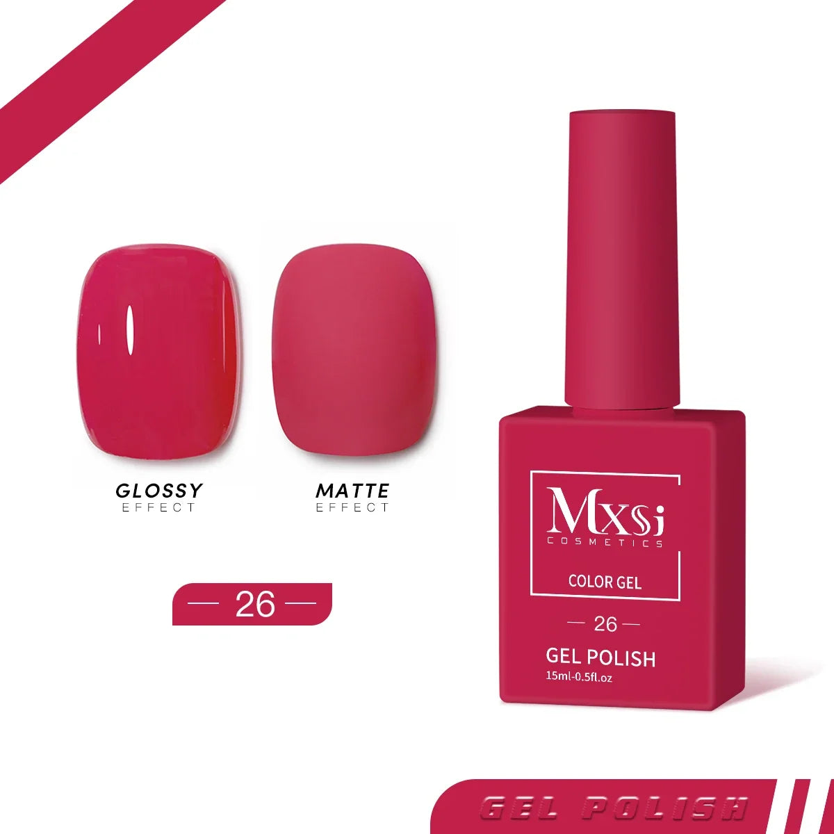 Mxsi 15ml Gel Nail Polish Neon Brown Royal Blue Red Green Pastal Nude Nail Art Varnish Gel Lacquer Top Coat UV Gel Nail Not Set 40