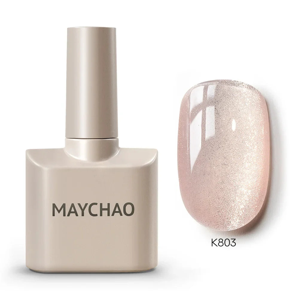 MAYCHAORomantic Galaxy Cat Eye Gel Nail Polish With Magnet Soak off UV Holographic Magnetic Rainbow Gel Polish for Nail Manicure 33