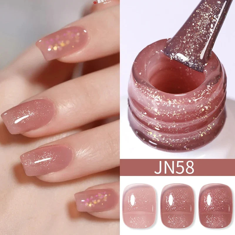 BORN PRETTY 10ml Blood Red Jelly Gel Nail Polish Halloween Nails Art Gel Polish Sheer Translucent Nail Gel for Winter Manicure 112