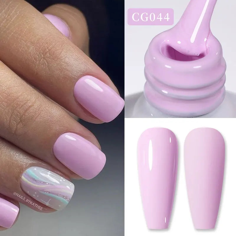 BORN PRETTY Jelly Nude Gel Nail Polish 10ml Light Pink Peach Translucent Color UV Light Cure Gel Varnish Nail Art DIY at Home 15