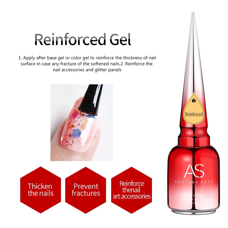 AS 15ml Transfer Foil Gel Nail Polish Soak Off Led Uv Gel Varnish Fast Dry Star Sticker Glue Stamp Gel 9