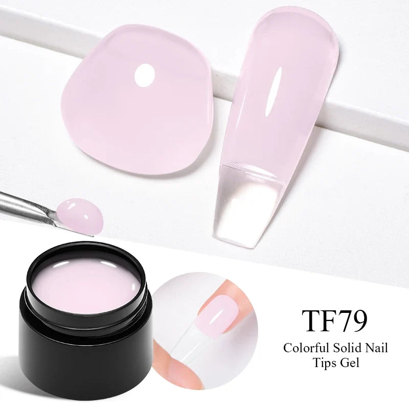 Milky White Nail Extension Gel Clear Nude Building UV Gel For Nails Finger Extensions Form Tips French Nails Manicure Nail Art 50