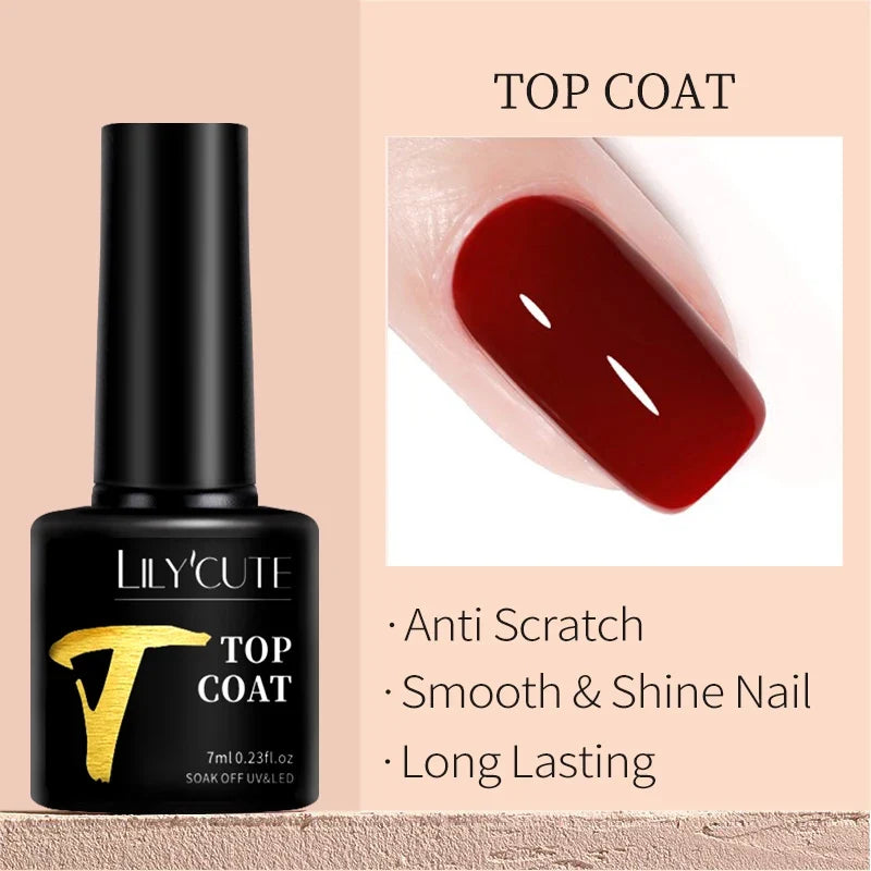 LILYCUTE 7ML Colorful Gel Nail Polish 129 Colors Long Lasting For Manicure Semi Permanent Base Top Coat Nail Art UV Gel Varnish 73