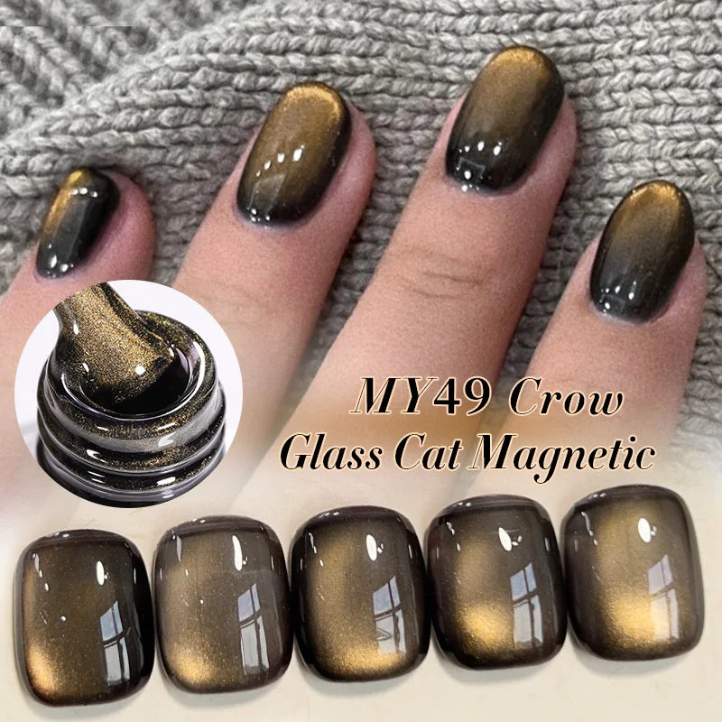 BORN PRETTY 10ml Silver Water Light Cat Magnetic Gel Nail Polish Nail Supplies Vernis Semi Permanent Gel for Fall Winter Nails 49