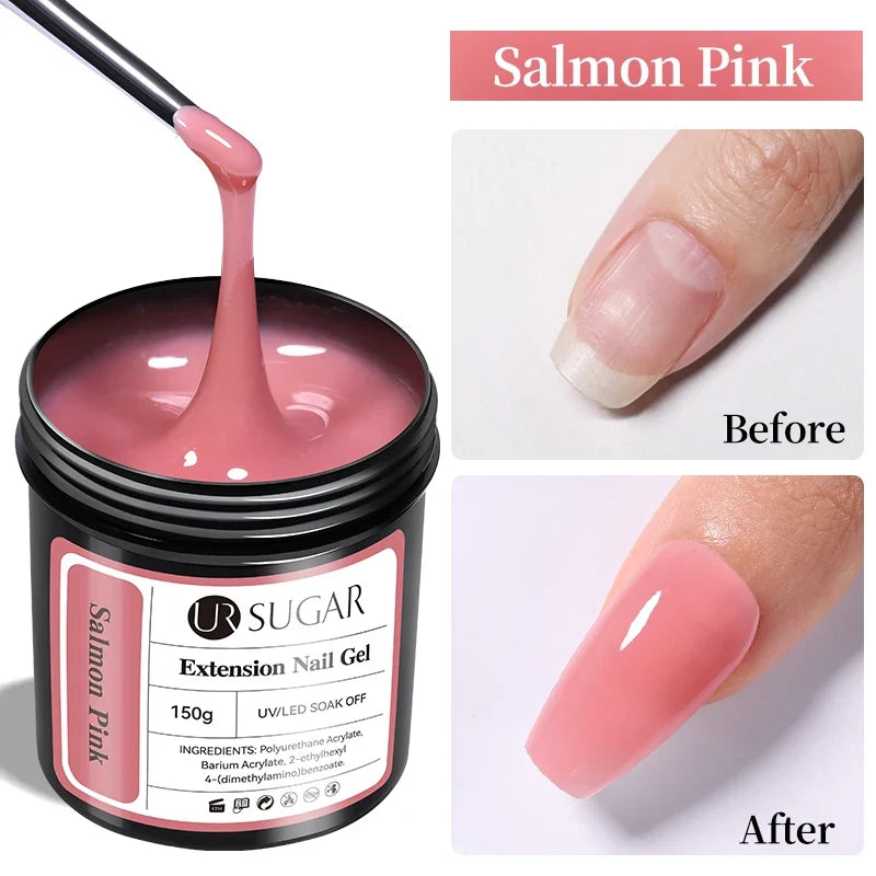 UR SUGAR 150g Rubber Base Gel Nail Polish Sparking Aurora Glitter Rubber Varnish Soak Off Semi permanent UV LED Gel Manicure 30