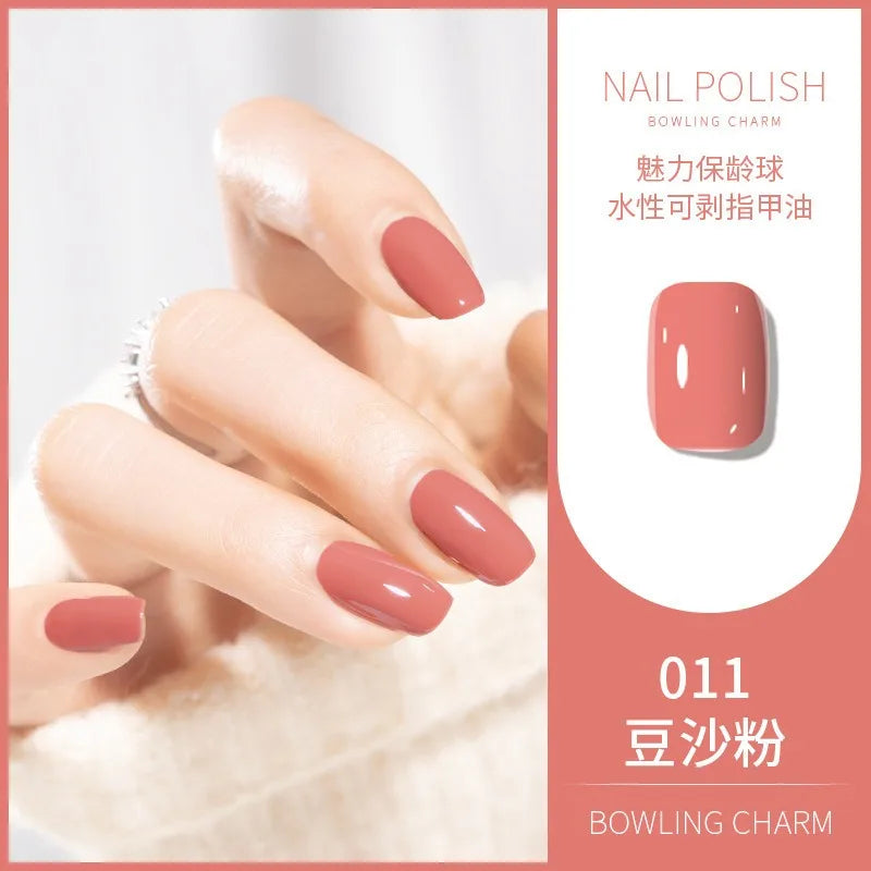 40 Colors New Nail Polish for Summer Water-based Quick Drying Tearable Nail Art Semipermanent Monochrome No Baking Lamp Varnish 27