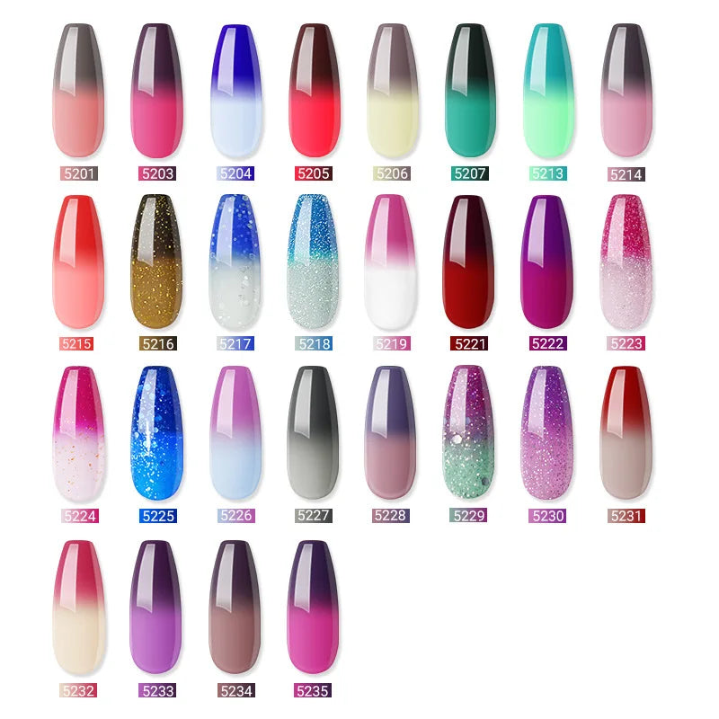 Temperature Color Changing Thermal Nail Polish Fast Drying Water-based Gradient Nail Varnish Manicure Supplies Nail Art 2