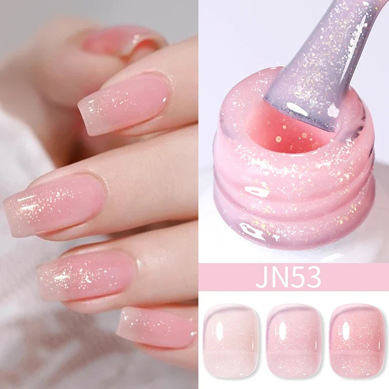 BORN PRETTY 10ml Blood Red Jelly Gel Nail Polish Halloween Nails Art Gel Polish Sheer Translucent Nail Gel for Winter Manicure 110