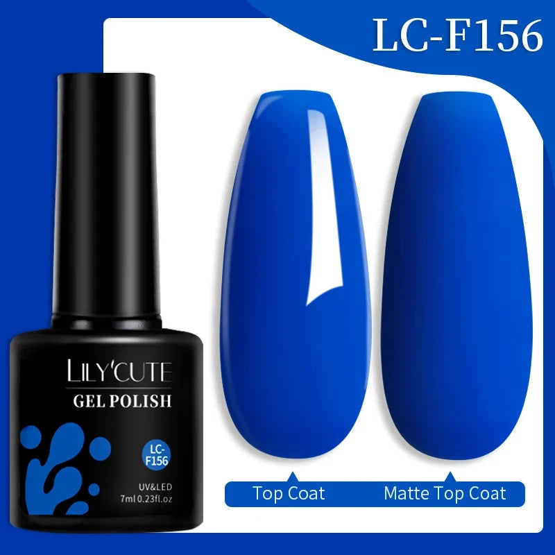 LILYCUTE 7ML Colorful Gel Nail Polish 129 Colors Long Lasting For Manicure Semi Permanent Base Top Coat Nail Art UV Gel Varnish 33