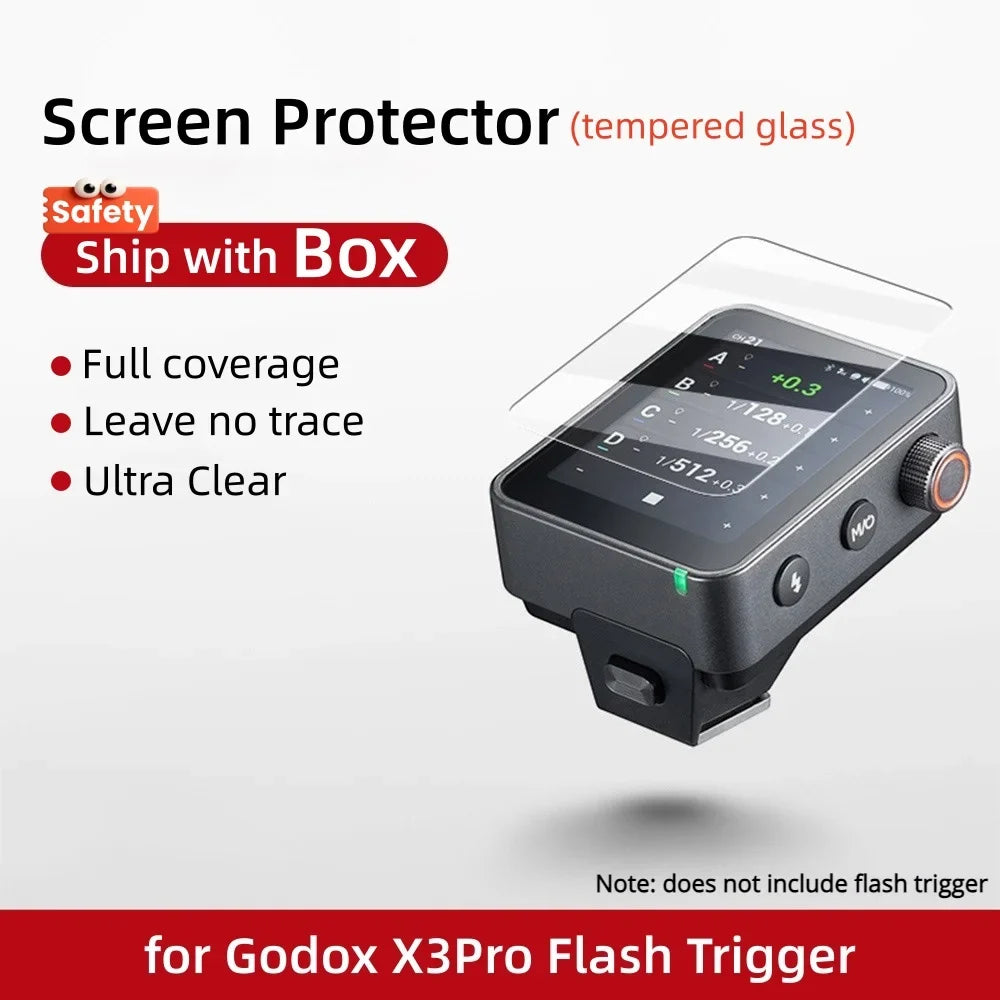 9H Tempered Film Glass Screen Protector Cap for Godox iT30Pro & more 9