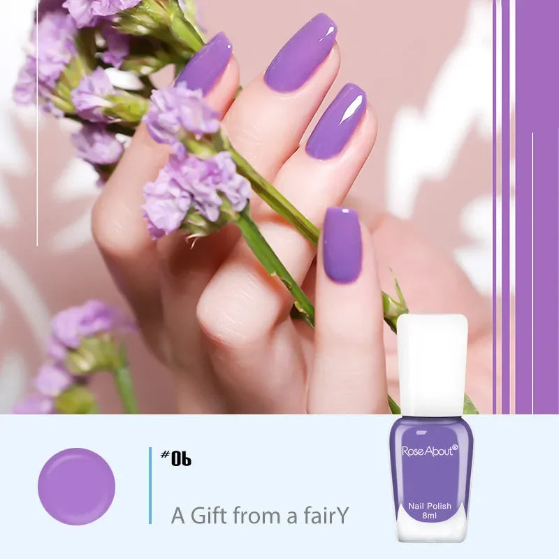 40 Colors No Bake Water-based Nail Polish Glitter Sequins Long-lasting Tearable Healthy Tearable Quick-drying Nude Nail Polish 11