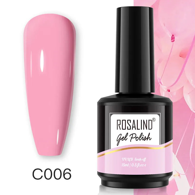 ROSALIND 7ml/15ml Summer Green Gel Nail Polish Semi Permanent Nail Art Manicure Soak Off Top Base Matt Hybrid Varnishes UV Gel 67