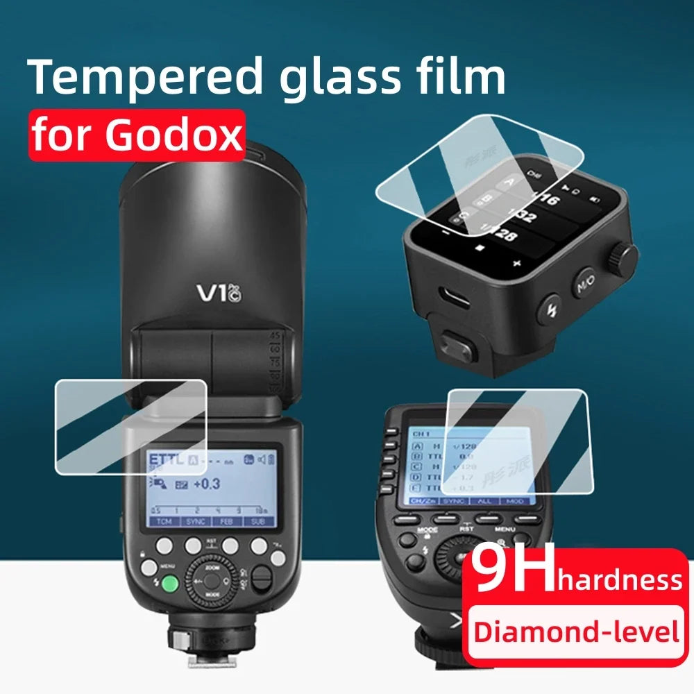 9H Tempered Film Glass Screen Protector Cap for Godox iT30Pro & more 1
