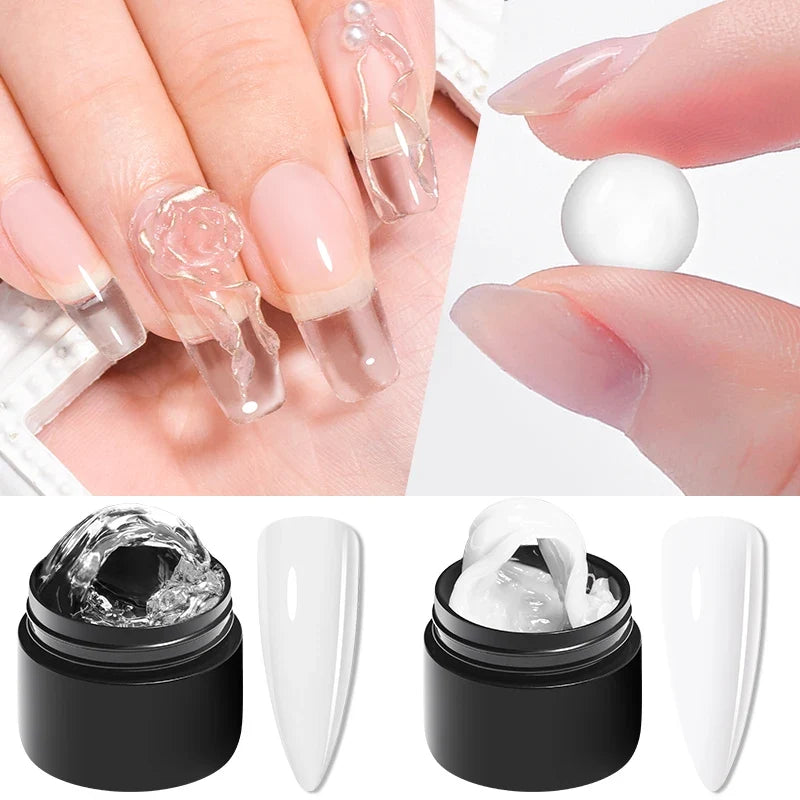 2/3pcs Clear Non-Stick Hand Extension Gel Nail Polish Set 3D Shaping/Sculpting/Carving UV/LED Gel Jelly Hard Gel Manicure DIY 6