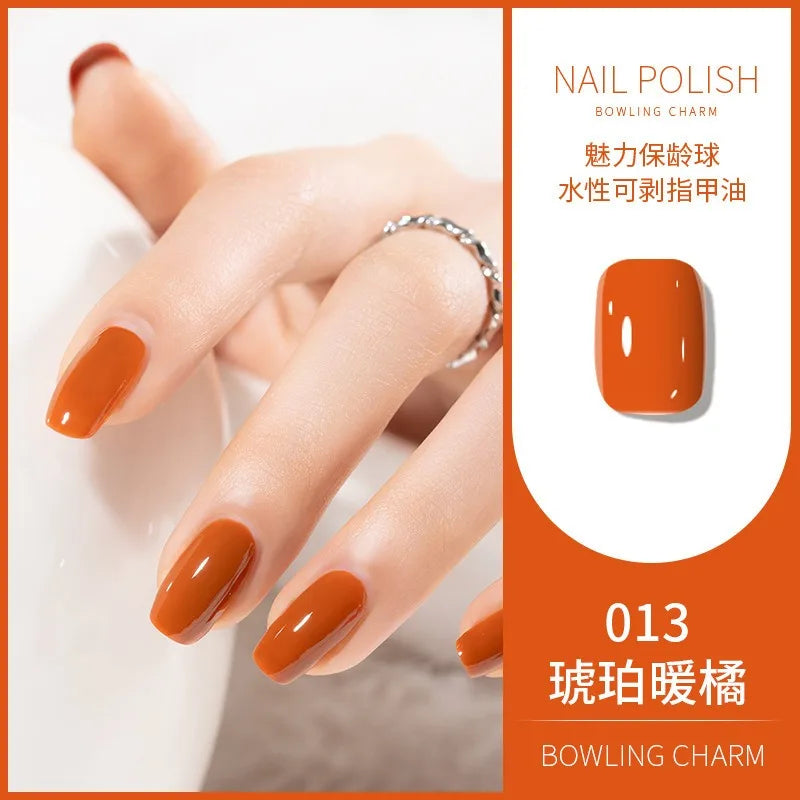 40 Colors New Nail Polish for Summer Water-based Quick Drying Tearable Nail Art Semipermanent Monochrome No Baking Lamp Varnish 7