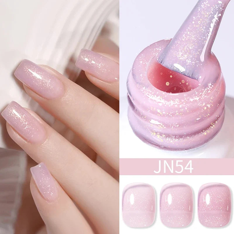 BORN PRETTY 10ml Blood Red Jelly Gel Nail Polish Halloween Nails Art Gel Polish Sheer Translucent Nail Gel for Winter Manicure 17