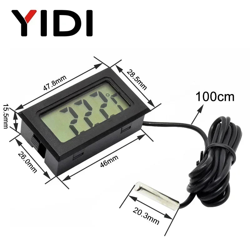 Mini LCD Digital Thermometer Hygrometer | Dual Probe Temperature Humidity Monitor 3