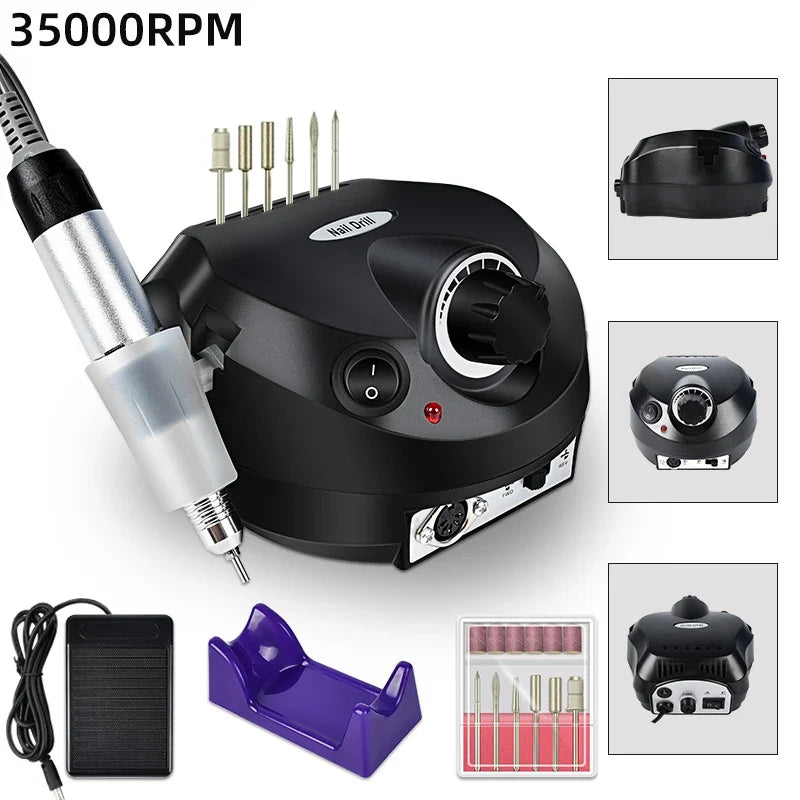 Professional Nail Gel Set, Manicure Tools Kit And Nail Lamp 18 Colors Varnish UV Gel Nail Polish Kit Contains Nail Drill Machine 3