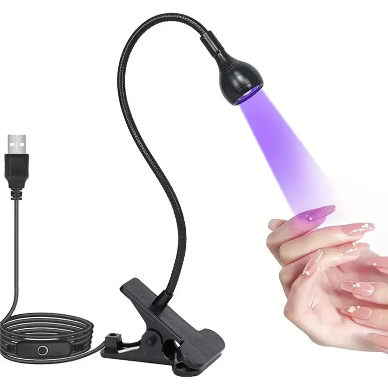 Nail Dryer Light UV Nail lamp 395nm Wavelength Clip-on Desk Mini USB For Gel Nails ongle Manicure Salon Tools 10