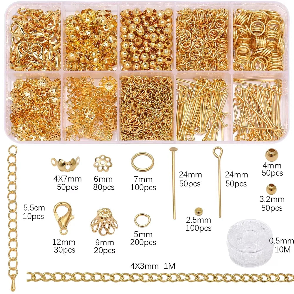1 Set Jewelry Making Starter Kit – DIY Earrings, Necklaces & Findings for Beginners and Adults 8