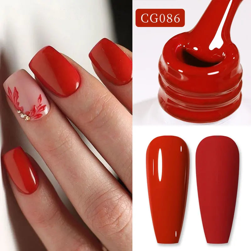 BORN PRETTY 10ml Blood Red Jelly Gel Nail Polish Halloween Nails Art Gel Polish Sheer Translucent Nail Gel for Winter Manicure 101