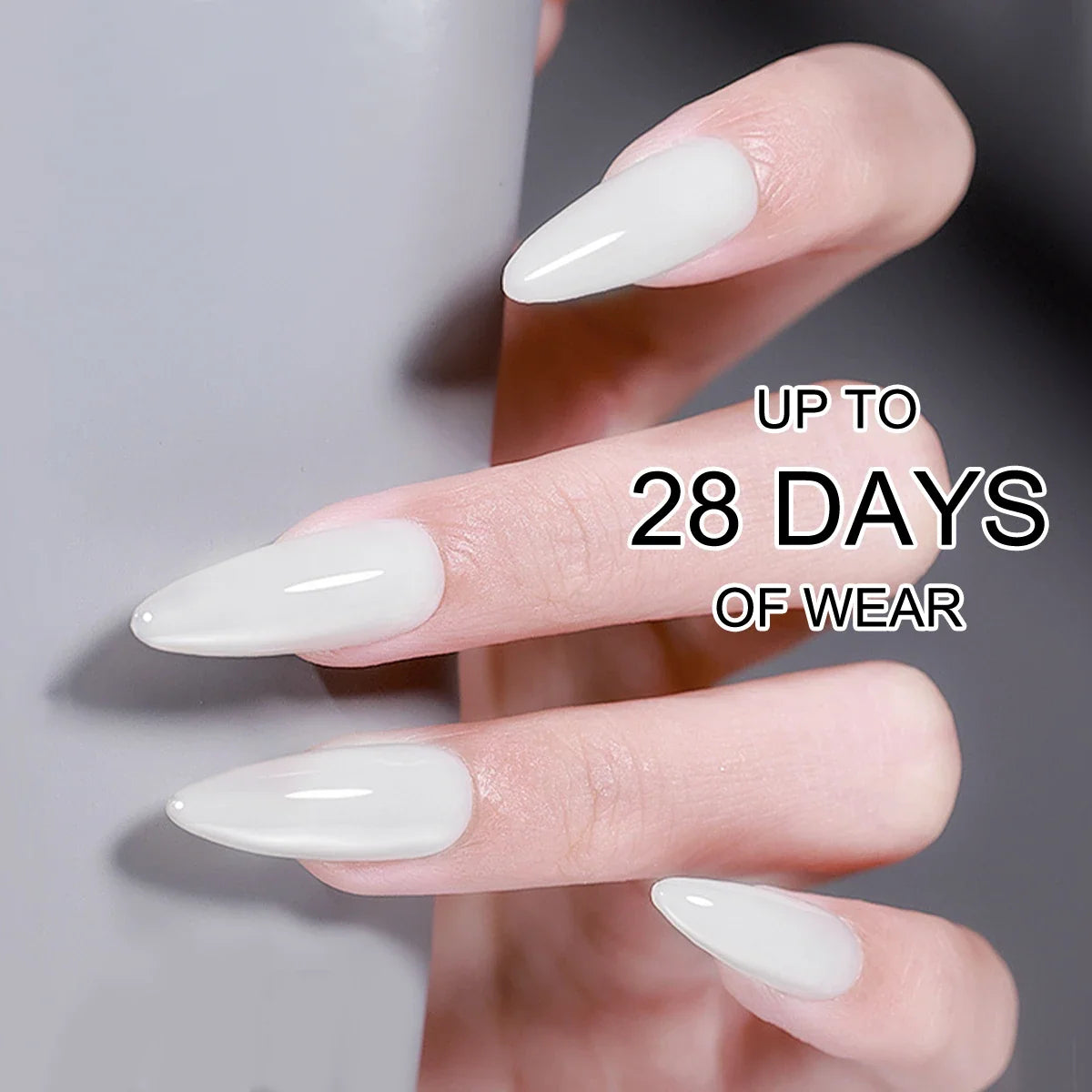 Hassleless Pudding Milky White Gel Nail Polish, Pure Color UV Gel Polish, For Professionals Starter Nail Art DIY 15ml 5