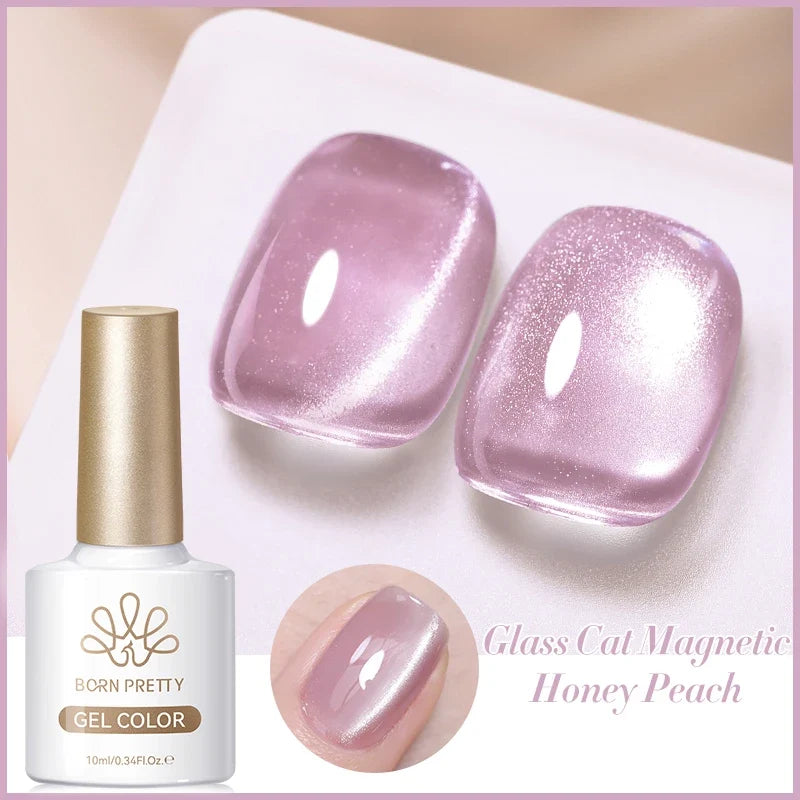 BORN PRETTY 10ml Silver Water Light Cat Magnetic Gel Nail Polish Nail Supplies Vernis Semi Permanent Gel for Fall Winter Nails 22