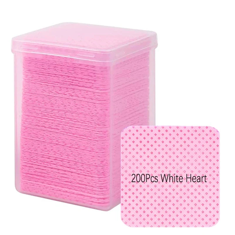 LULAA Glue Wipes Lint Free Nail Wipes Non-Woven Fabric Lash Glue Wipes Nail Polish Remover Wipes Use for Nail Polish Remover 7