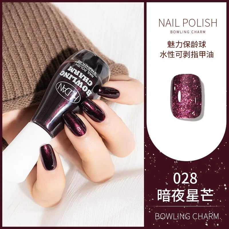 40 Colors New Nail Polish for Summer Water-based Quick Drying Tearable Nail Art Semipermanent Monochrome No Baking Lamp Varnish 33
