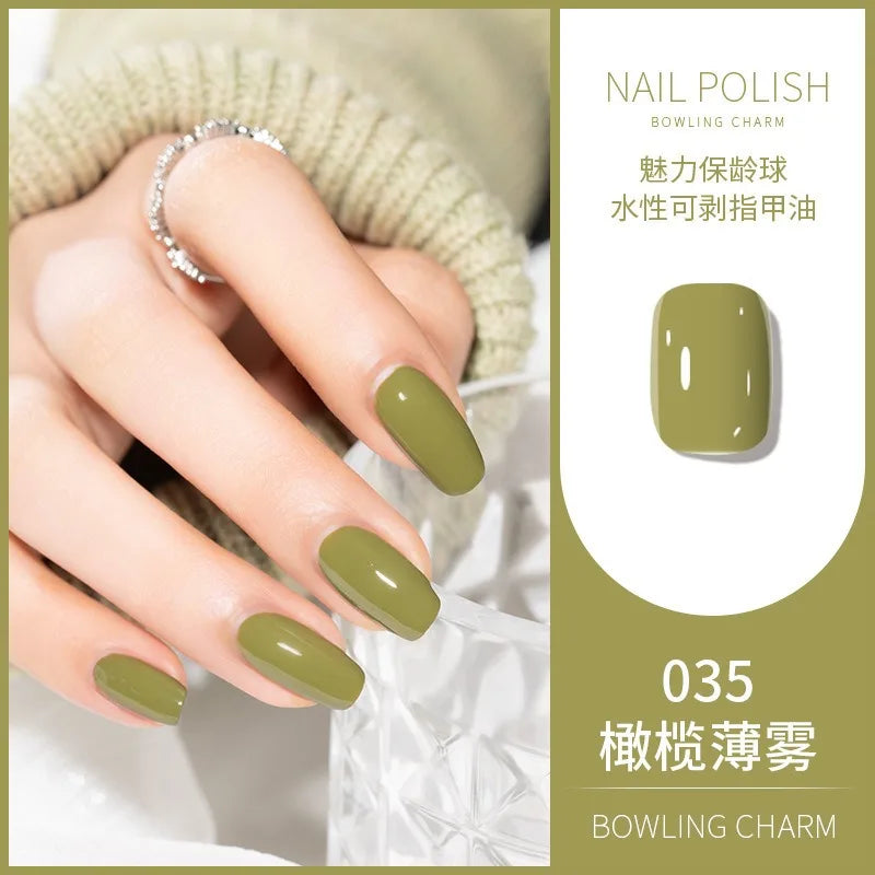 40 Colors New Nail Polish for Summer Water-based Quick Drying Tearable Nail Art Semipermanent Monochrome No Baking Lamp Varnish 41