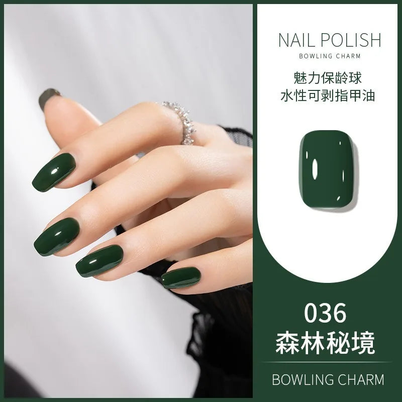 40 Colors New Nail Polish for Summer Water-based Quick Drying Tearable Nail Art Semipermanent Monochrome No Baking Lamp Varnish 23