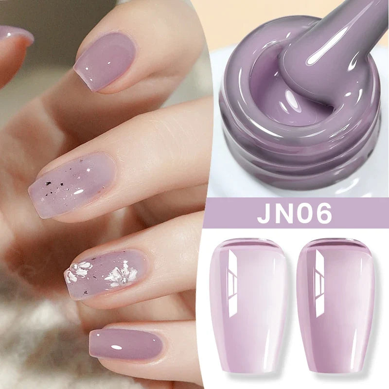 BORN PRETTY 83 Colors 10ml Jelly Nude Gel Nail Polish Autumn Amber Semi Transparent Manicure Soak off UV LED Nails Gel Varnish 63